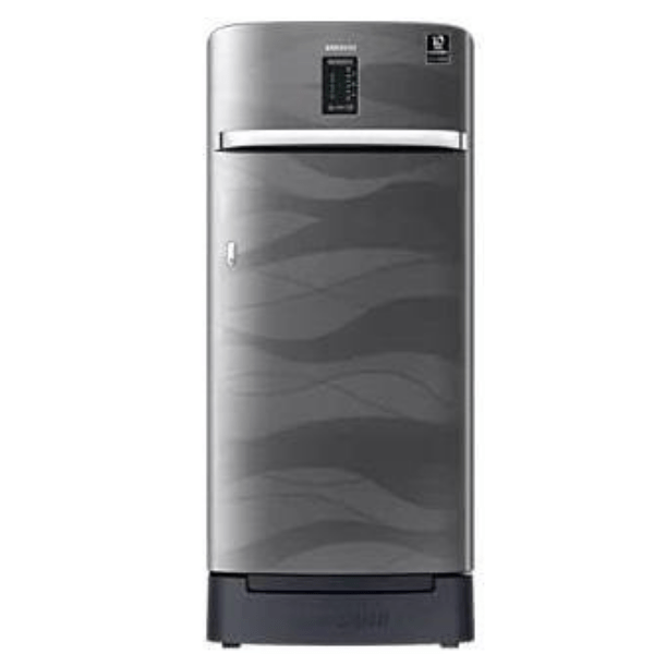 Samsung (RR21A2F2XNV/HL) 198 L 4 Star Inverter Direct cool Single Door Refrigerator, Inox Wave