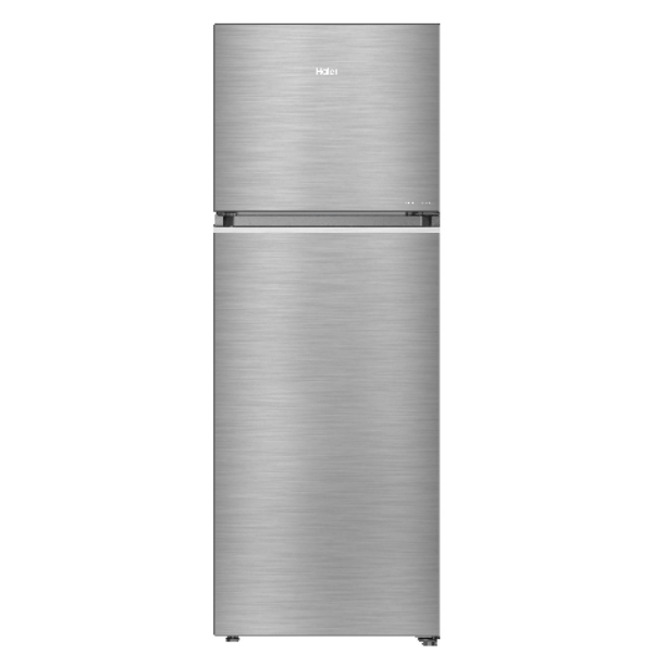 Haier HRF-3654BS-E 345 litres 3 Star Double Door Refrigerator with Triple Inverter Technology, 10-in-1 Convertible Modes, Brushline Silver