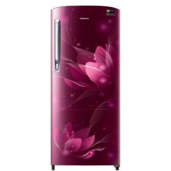 Samsung RR20T272YR8/NL, 192 L 3 Star Inverter Direct-Cool Single Door Refrigerator (Saffron Red)