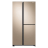 Samsung 689 L Frost Free Side by Side Inverter Technology Star Refrigerator (Gentle Gold, RS73R5561F8)