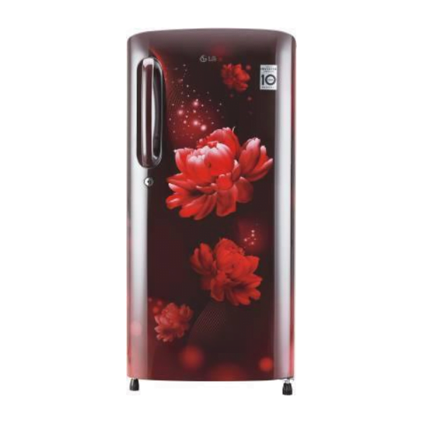 LG GL-B201ASCY, 190 L 4 Star Inverter Single Door Refrigerator (Scarlet Charm)