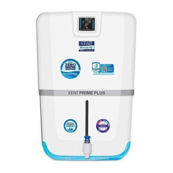 KENT Prime Plus 9-Litres Wall Mountable RO+UV+UF+TDS Controller (White) 20-Ltr/hr Smart Water Purifier