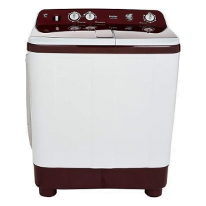 Haier HTW80-1128BT, 8 kg Semi-Automatic Top Loading Washing Machine (Burgundy)