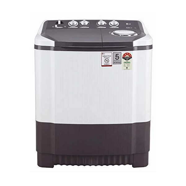 LG 8.0 kg 5 Star Semi-Automatic Top Loading Washing Machine (P8030SGAZ, Dark Grey)