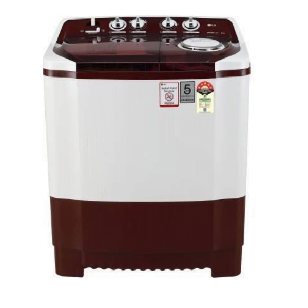 LG 8 Kg Semi-Automatic Top Loading Washing Machine (P8035SRMZ, Burgundy)