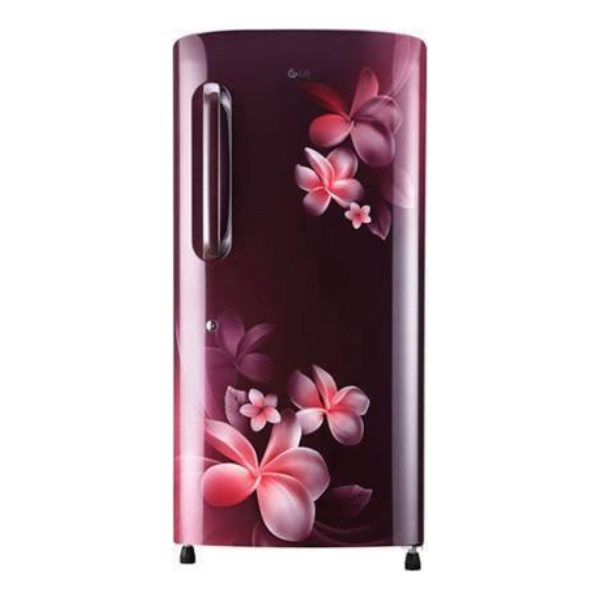 LG GL-B221ASPD, 215 L 4 Star Direct Cool Single Door Refrigerator, Scarlet Plumeria